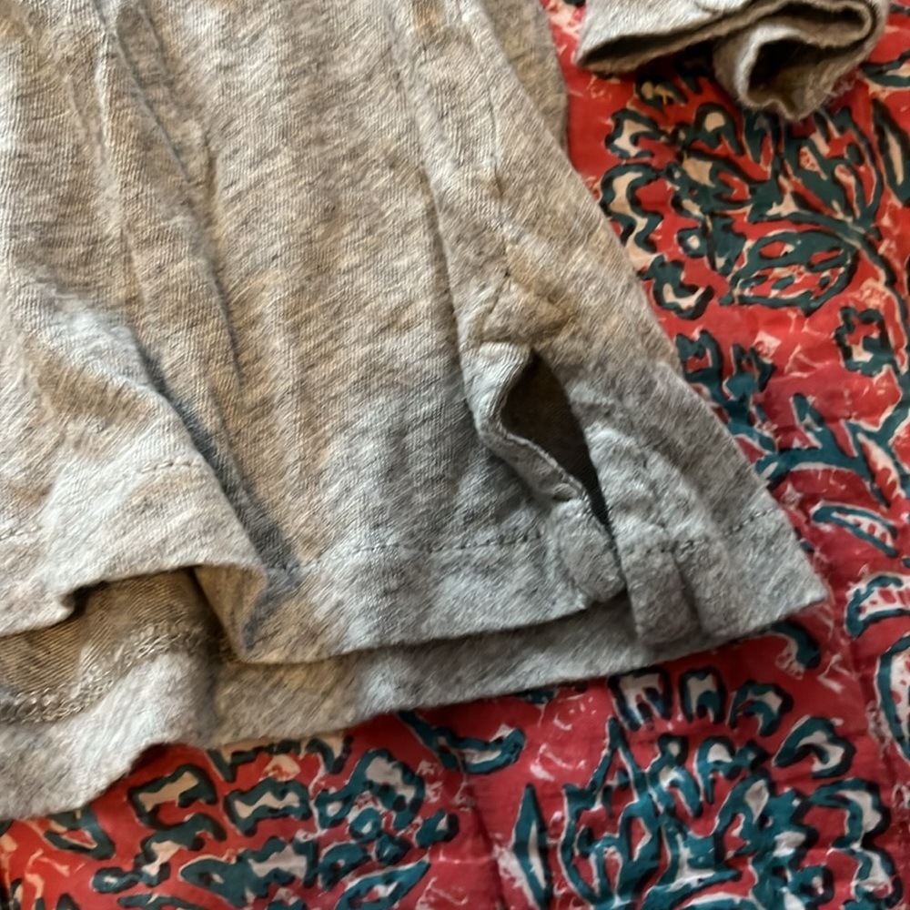 J. Crew Heather Grey Vintage Cotton 3/4 Sleeve Shirt - Picture 4 of 4